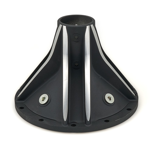 Winters 12080M-8208B Side Bell, Closed Axle, Driver Side, 8-Rib, Inspection Plug, Aluminum, Black Thermal Coated, Winters 10 in. Quick Change, Each