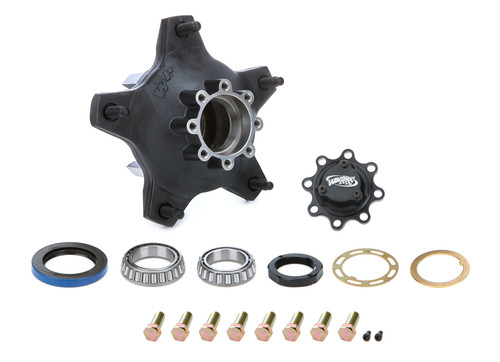 Winters 3754-8208-H Wheel Hub, Rear, Wide 5, Bearings/Seal/Wheel Studs Included, Aluminum, Black Thermal Coated, Each