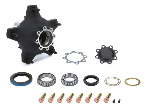 Winters 3754F-8208-H Wheel Hub, Front, Wide 5, Bearings/Seal/Wheel Studs Included, Aluminum, Black Thermal Coated, Each
