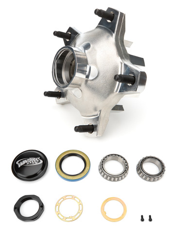 Winters 3755F Wheel Hub, Front, Wide 5, Bearings/Seal/Wheel Studs Included, Aluminum, Natural, Each
