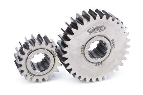 Winters 8540 Quick Change Gear Set, 8500 Series, Set 40, 10 Spline, 4.12 Ratios 6.72/2.53, 4.86 Ratios 7.93/2.98, Steel, Polished, Each