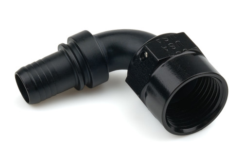 XRP-Xtreme Racing Prod. RC229008TDBB Fitting, Race, Hose End, 90 Degree, 8 AN Crimp to 8 AN Female, Aluminum, Black Anodized, Each