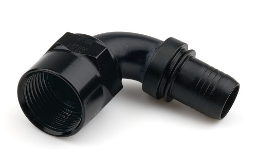 XRP-Xtreme Racing Prod. RC229010TDBB Fitting, Race, Hose End, 90 Degree, 10 AN Crimp to 10 AN Female, Aluminum, Black Anodized, Each
