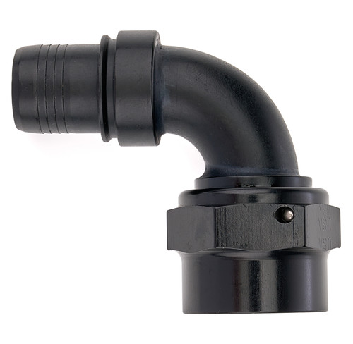 XRP-Xtreme Racing Prod. RC229012TDBB Fitting, Race, Hose End, 90 Degree, 12 AN Crimp to 12 AN Female, Aluminum, Black Anodized, Each