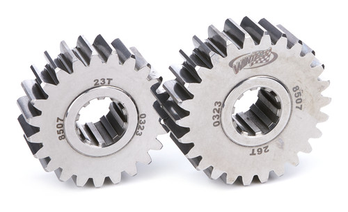 Winters 8507 Quick Change Gear Set, 8500 Series, Set 7, 10 Spline, 4.12 Ratios 4.66/3.65, 4.86 Ratios 5.49/4.30, Steel, Polished, Each