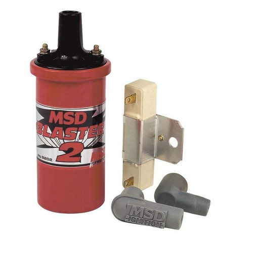 MSD 8203 Blaster 2 High Performance Ignition Coil, Canister, 45000V, Female, Red, 0.7 ohm, Each