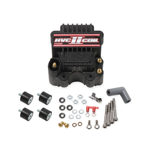 MSD 8251 Pro Power HVC Ignition Coil, E-Core, 45000V, Red, Male H