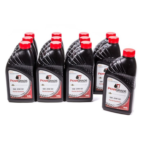 Penngrade Oil 71196-12 20W50 Motor Oil, Semi-Synthetic, High Zinc, 1 Qt. Case of 12