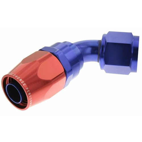 Redhorse 1060-08-1 Hose Fitting, -8 AN Female to 60 Degree Hose, Swivel, Blue