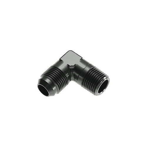 Redhorse 822-12-12-2 Fitting -12 AN to 3/4 in. NPT, 90 Degree, Aluminum, Black