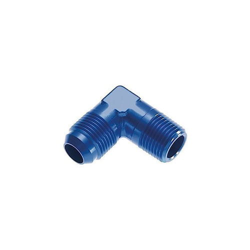 Redhorse 822-12-16-1 Fitting -12 AN to 1 in. NPT, 90 Degree, Aluminum, Blue