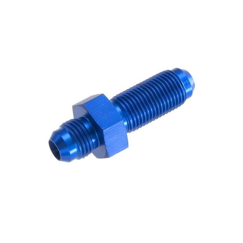 Redhorse 832-04-1 Bulkhead Fitting, -04 AN, Straight, Blue, Aluminum, Each