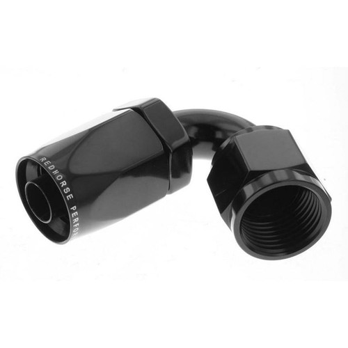 Redhorse 6120-10-2 Hose Fitting, -10 AN Female to 120 Degree Hose, Black, Each