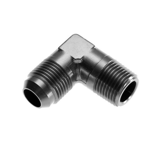 Redhorse 822-16-12-2 Fitting -16 AN to 3/4 in. NPT, 90 Degree, Aluminum, Black