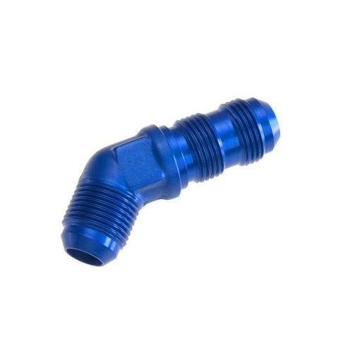 Redhorse 837-03-1 Bulkhead Fitting, -03 AN, 45 Degree, Blue, Aluminum, Each