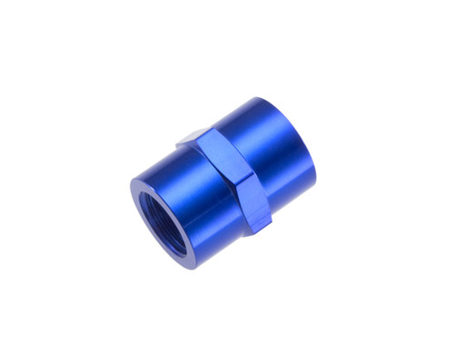 Redhorse Performance 910-04-1 Fitting, Adapter, 910 Series, Straight, 1/4 in NPT Female to 1/4 in NPT Female, Aluminum, Blue Anodized, Each