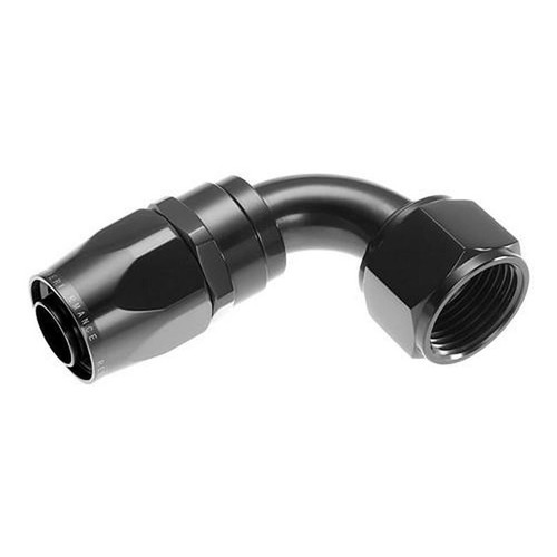 Redhorse 1090-06-2 Hose Fitting, -6 AN Female to 90 Degree Hose, Swivel, Black, Each