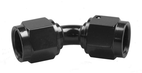 Redhorse 8145-08-2 Coupler, -8 AN Female, 45 Degree, Swivel, Aluminum, Black