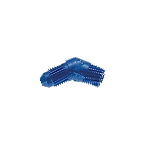 Redhorse 823-04-02-1 Fitting -04 AN to 1/8 in. NPT, 45 Degree, Aluminum, Blue