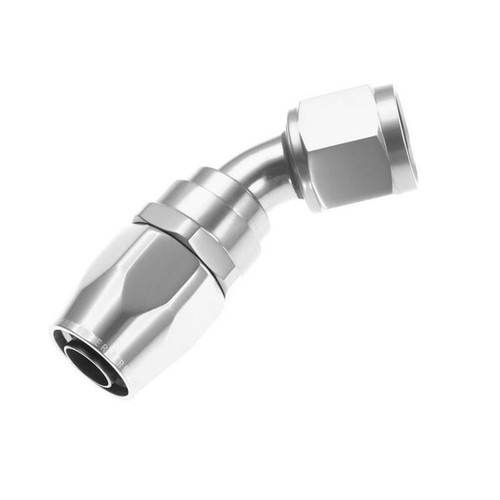 Redhorse 1045-20-5 -20 AN 45 Degree Hose End, Aluminum, 1045 Series, Clear