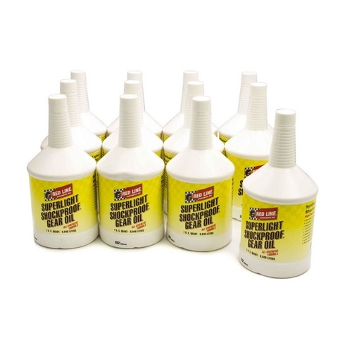 Red Line 58504 Gear Oil, SuperLight Shockproof 75W90, Synthetic, 1 qt. Set of 12