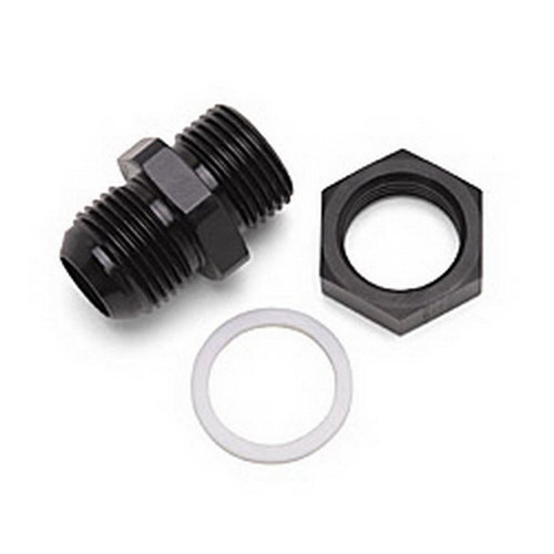 Russell 670870 Fuel Cell Bulkhead Fitting, -10 AN, Straight, Black, Aluminum, Each