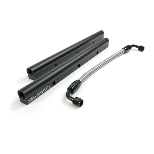 TSP 81009BK Velocity LS3/L92 Billet Aluminum Fuel Rail with Mid Pipe Kit, Black