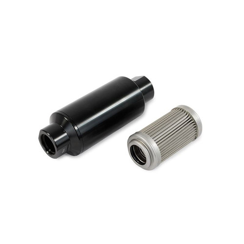 TSP JM1022BK 40 Micron Billet Aluminum Fuel Filter, Black, Each