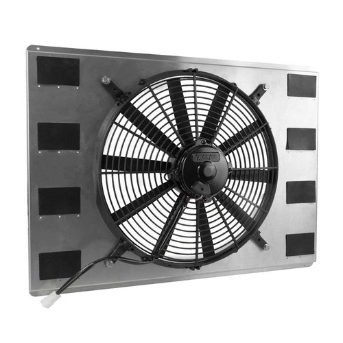 TSP HC8515 Fan Shroud W/16 in. Electric Fan, Puller 2000 CFM, Aluminum, Natural