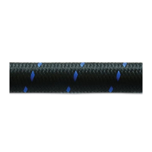 Vibrant 11964B -04 AN, 10 Foot, Black/Blue, Nylon Braided Flex Hose