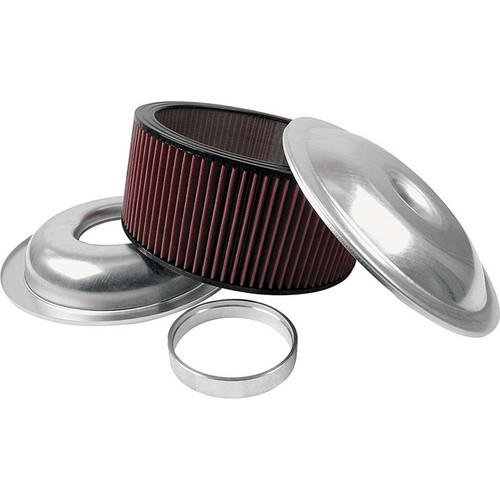 Allstar Performance ALL25926 Lightweight 14in Aluminum Air Cleaner Kit 6 in. Washable Element