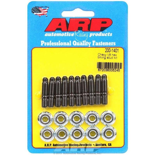 ARP 200-1401 Big Block Chevy, Timing Cover Studs, Hex Head, Chromoly, Black Oxide, Kit