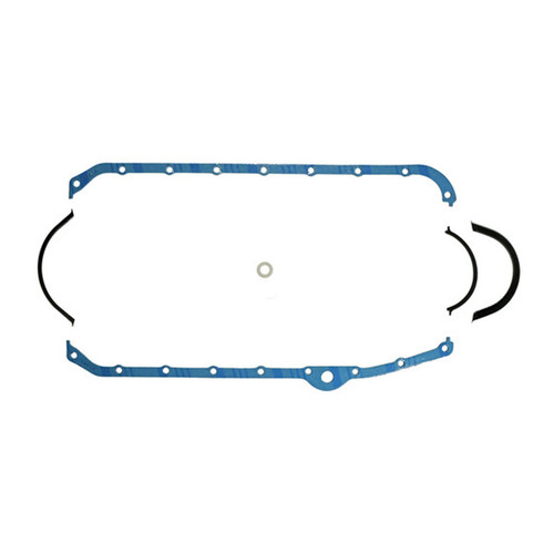 Fel-Pro 1821 1955-1979 Small Block Chevy Oil Pan Gasket, Trimmed for stroker, Left Hand Dipstick
