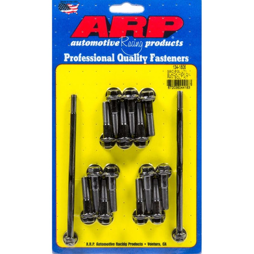 ARP 134-1806 Small Block Chevy, Oil Pan Bolt Kit, Hex Head, Chromoly, Black Oxide