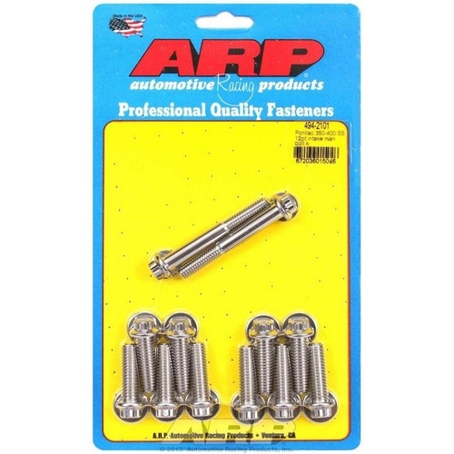 ARP 494-2101 Pontiac V8, Intake Manifold Bolt Kit, 3/8-16 in. Thread, Stainless Steel