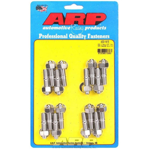 ARP 400-1413 BBC Header Stud Kit, 3/8-16 in. Thread, 1.670 in. Long, Stainless Steel