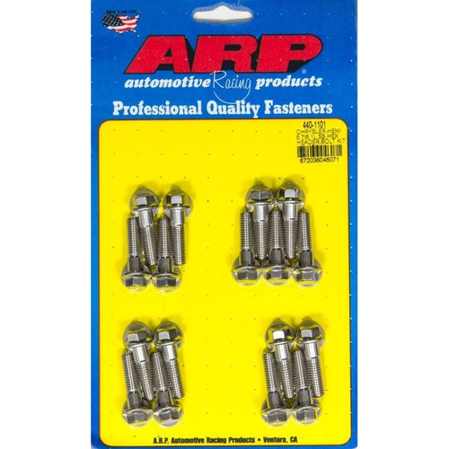 ARP 440-1101 Mopar Hemi, Header Bolt Kit, M8 x 1.25 Thread, 1.181 in. Long, Stainless Steel