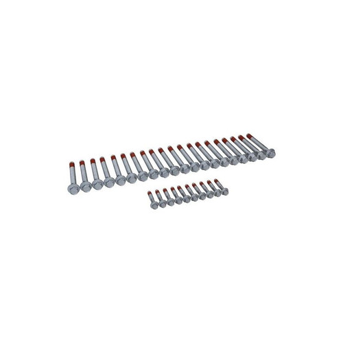 Allstar ALL87005 2004-2006 LS Head Gen III Head Bolt Set, Fully-threaded, Steel, Zinc Oxide