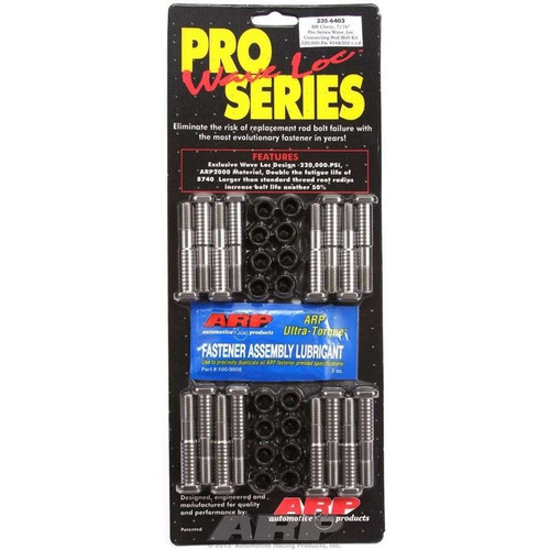 ARP 235-6403 BBC Pro Connecting Rod Bolts, 12-Point, Pro Wave, ARP2000, Set of 16