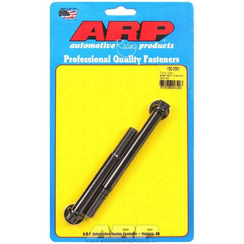 ARP 150-3301 SB Ford, Alternator Bracket Bolt Kit, 7/16-20 in. Thread, 12-Point, Steel, Black