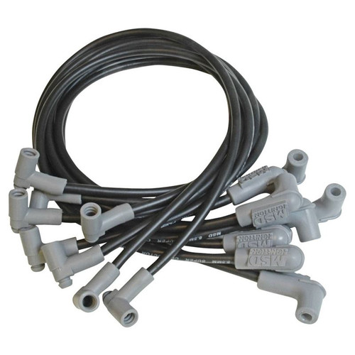 Spark Plug Wire Set - Super Conductor - Spiral Core - 8.5 mm - Black - 90  Degree Plug Boots - HEI / Socket Style - Cut-To-Fit - V8 - Kit