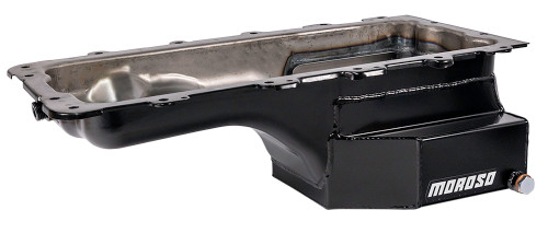 Moroso 20548 Ford Modular V8, Street/Strip Oil Pan, Rear Sump, 7 Quarts, Steel, Black Powdercoated, Each