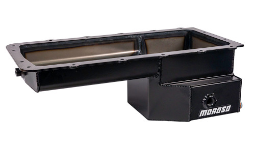Moroso 20575 Ford Modular V8, Road Race Oil Pan, Rear Sump, 7.50 Quarts, Steel, Black Powdercoated, Each