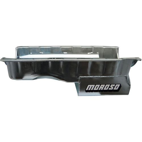 Moroso 20409 BB Chevy V/VI, Drag/Road Race Oil Pan, Rear Sump, 6.50 Quarts, Steel