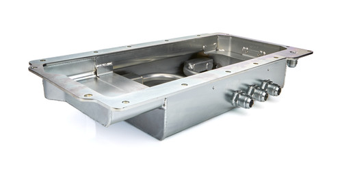 Moroso 21155 LS, Drag/Road Race Oil Pan, Rear Sump, Steel, Black Powdercoated, Each