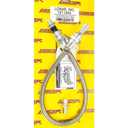 Lokar 1211244 Chevy 700R4 Transmission Dipstick, Locking, Braided Stainless, Each