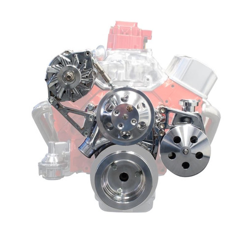 TSP DS35012 Small Block Chevy V-Belt Front Drive System, Alternator, Power Steering