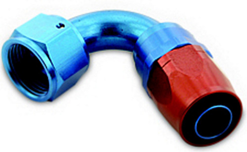 A-1 Products A1P01212 Fitting, Hose End, 200 Series, 120 Degree, 12 AN Hose to 12 AN Female, Aluminum, Blue / Red Anodized, Each