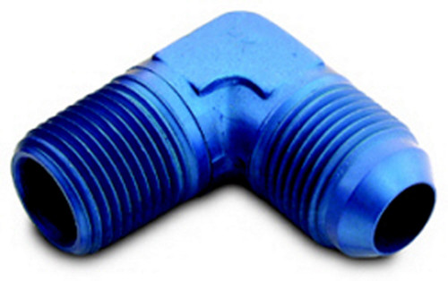 A-1 Products A1P82208 Fitting, Adapter, 90 Degree, 8 AN Male to 3/8 in NPT Male, Aluminum, Blue Anodized, Each