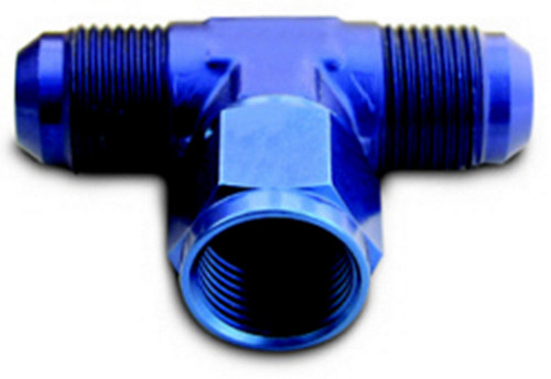 A-1 Products A1PCPL82403 Fitting, Adapter Tee, 3 AN Male x 3 AN Male x 3 AN Female, Aluminum, Blue Anodized, Each